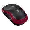 Logitech MOUSE M185 WIRELESS BLACK/RED